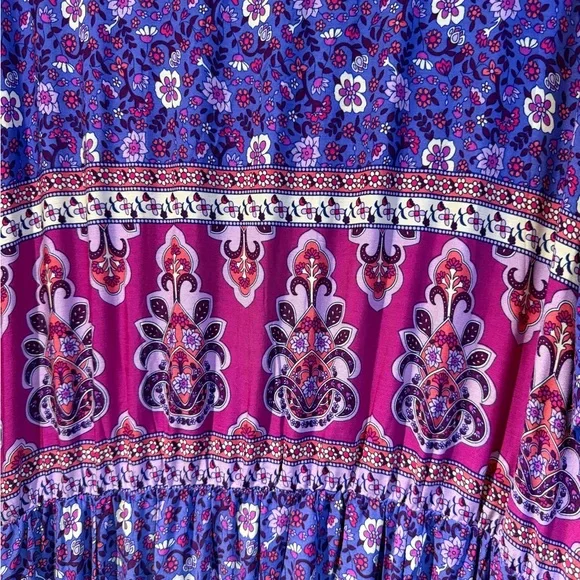 BloomChic Purple and Magenta Floral Maxi Dress - Picture 8 of 11